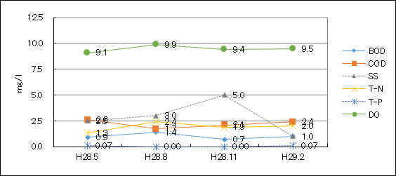 鶴見川（坂下橋）平成28年度水質検査結果