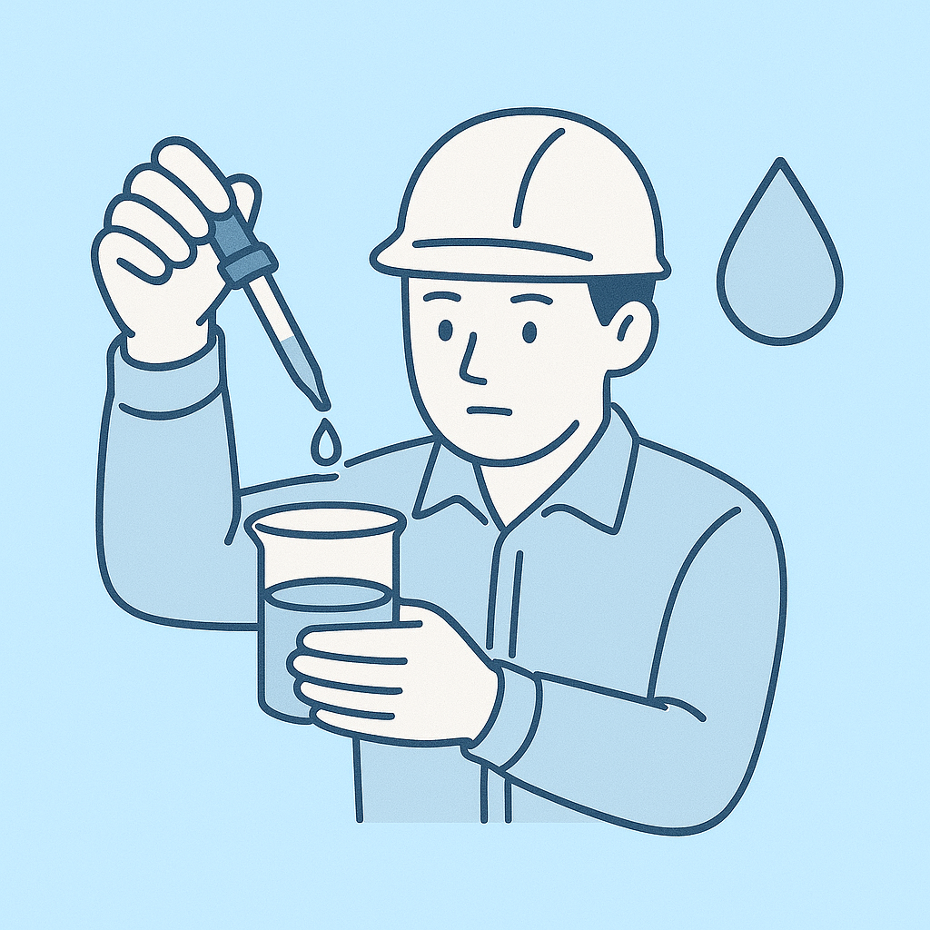 水槽内部の点検